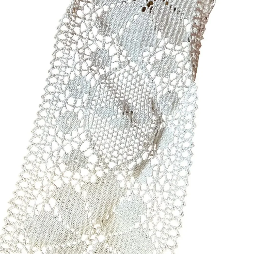 Vintage ivory cream lace 3” trim x 3 yards.